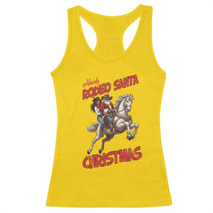 Black Cowboy Santa Christmas Racerback Tank Top African American Western - Print Your Wear