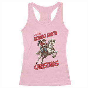 Black Cowboy Santa Christmas Racerback Tank Top African American Western - Print Your Wear