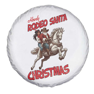 Black Cowboy Santa Christmas Spare Tire Cover African American Western - Print Your Wear