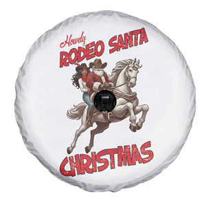 Black Cowboy Santa Christmas Spare Tire Cover African American Western - Print Your Wear
