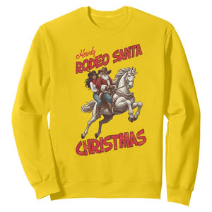 Black Cowboy Santa Christmas Sweatshirt African American Western - Print Your Wear