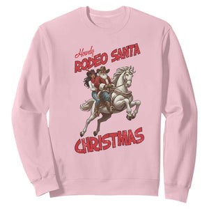 Black Cowboy Santa Christmas Sweatshirt African American Western - Print Your Wear