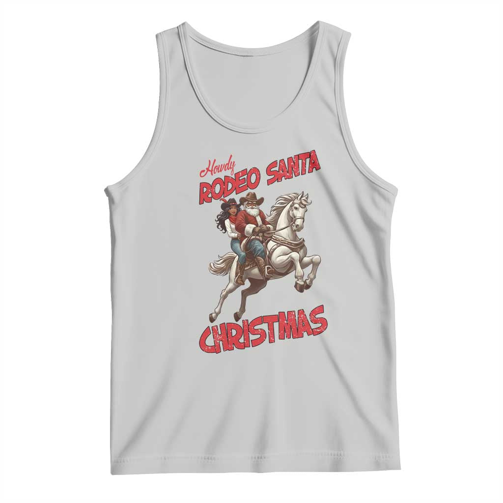 Black Cowboy Santa Christmas Tank Top African American Western TS14 Ash Print Your Wear
