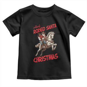 Black Cowboy Santa Christmas Toddler T Shirt African American Western - Print Your Wear