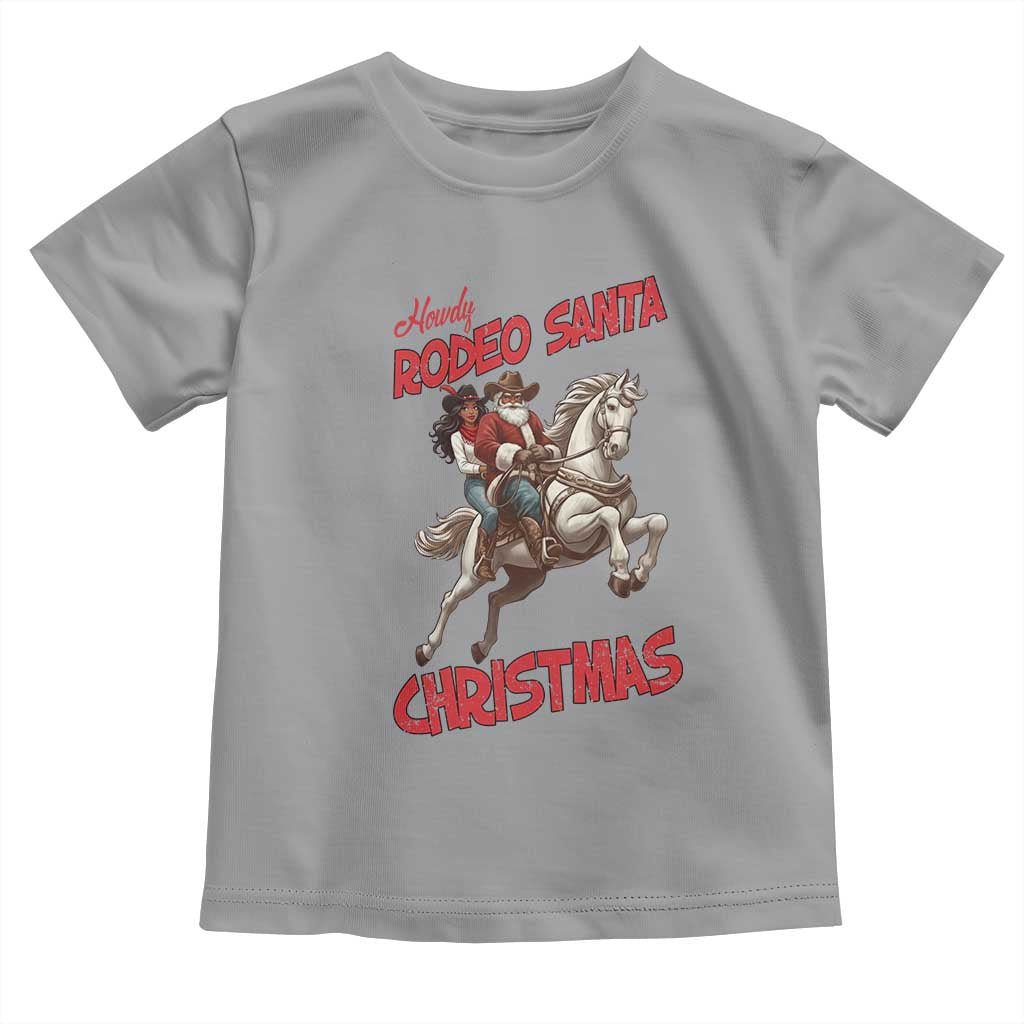 Black Cowboy Santa Christmas Toddler T Shirt African American Western - Print Your Wear