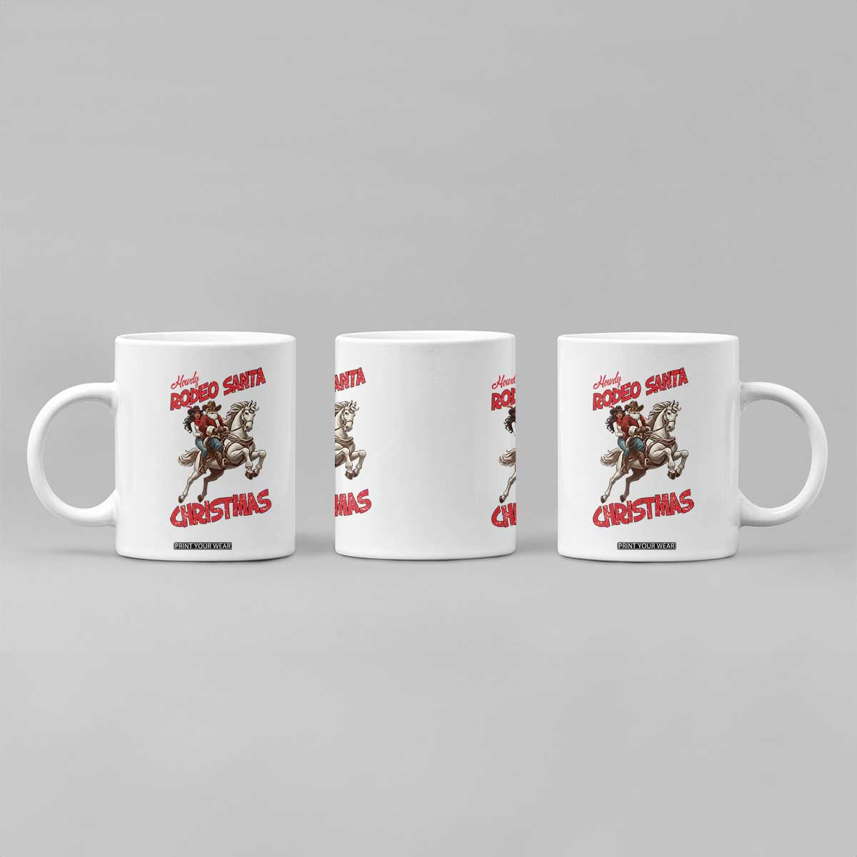 Black Cowboy Santa Christmas Coffee Mug African American Western - Print Your Wear