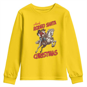 Black Cowboy Santa Christmas Youth Sweatshirt African American Western - Print Your Wear