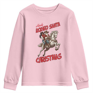 Black Cowboy Santa Christmas Youth Sweatshirt African American Western TS14 Light Pink Print Your Wear
