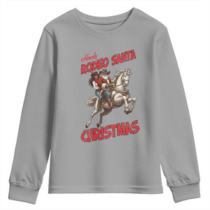 Black Cowboy Santa Christmas Youth Sweatshirt African American Western - Print Your Wear