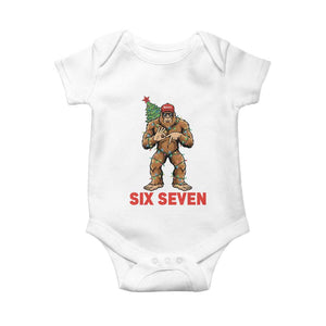 67 Six Seven Baby Onesie Funny Bigfoot Trump Support Christmas TS14 White Print Your Wear