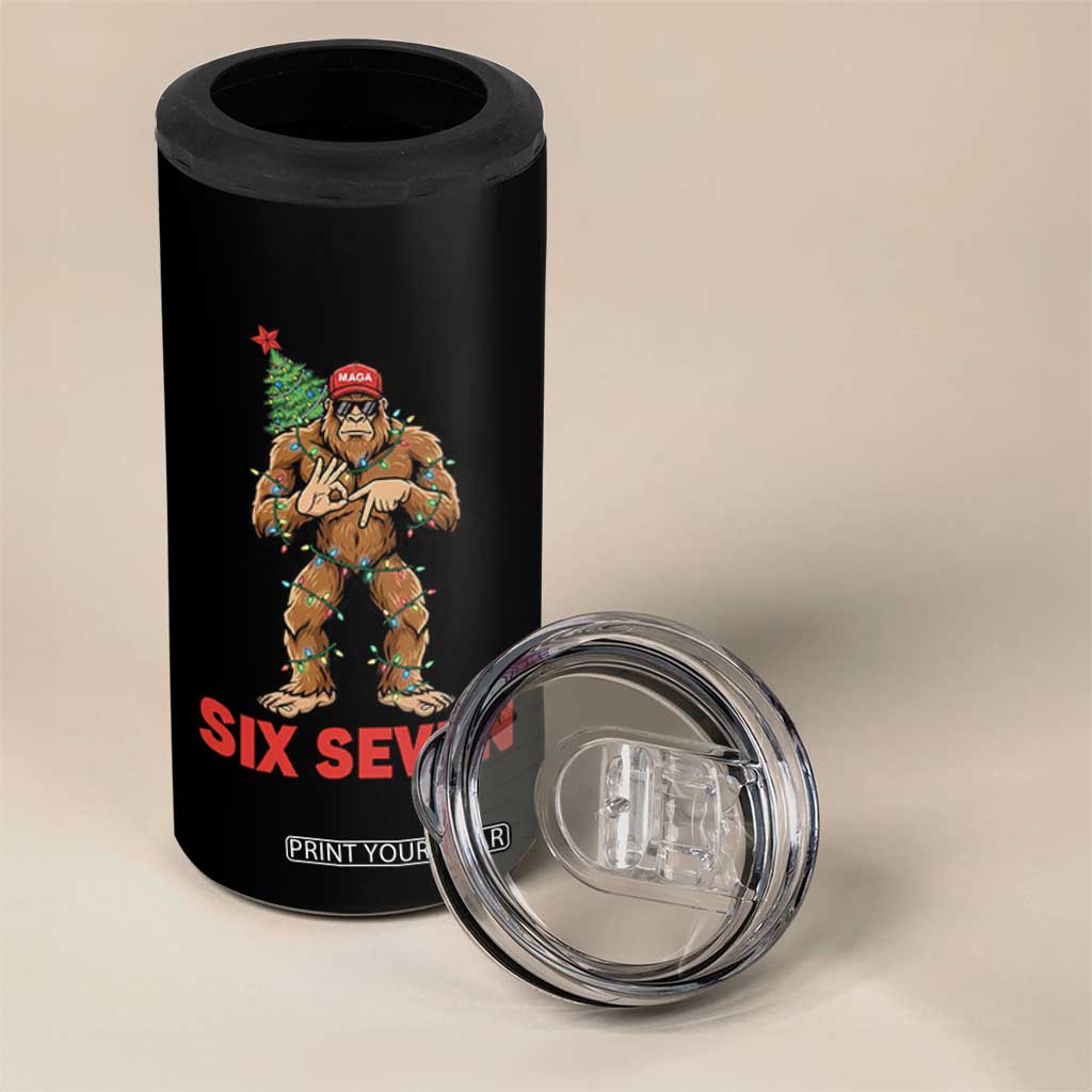 67 Six Seven 4 in 1 Can Cooler Tumbler Funny Bigfoot Trump Support Christmas TS14 Print Your Wear
