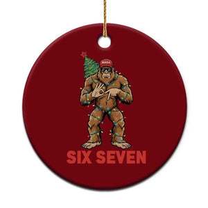 67 Six Seven Ceramic Ornament Funny Bigfoot Trump Support Xmas TS14 1pc Red Print Your Wear