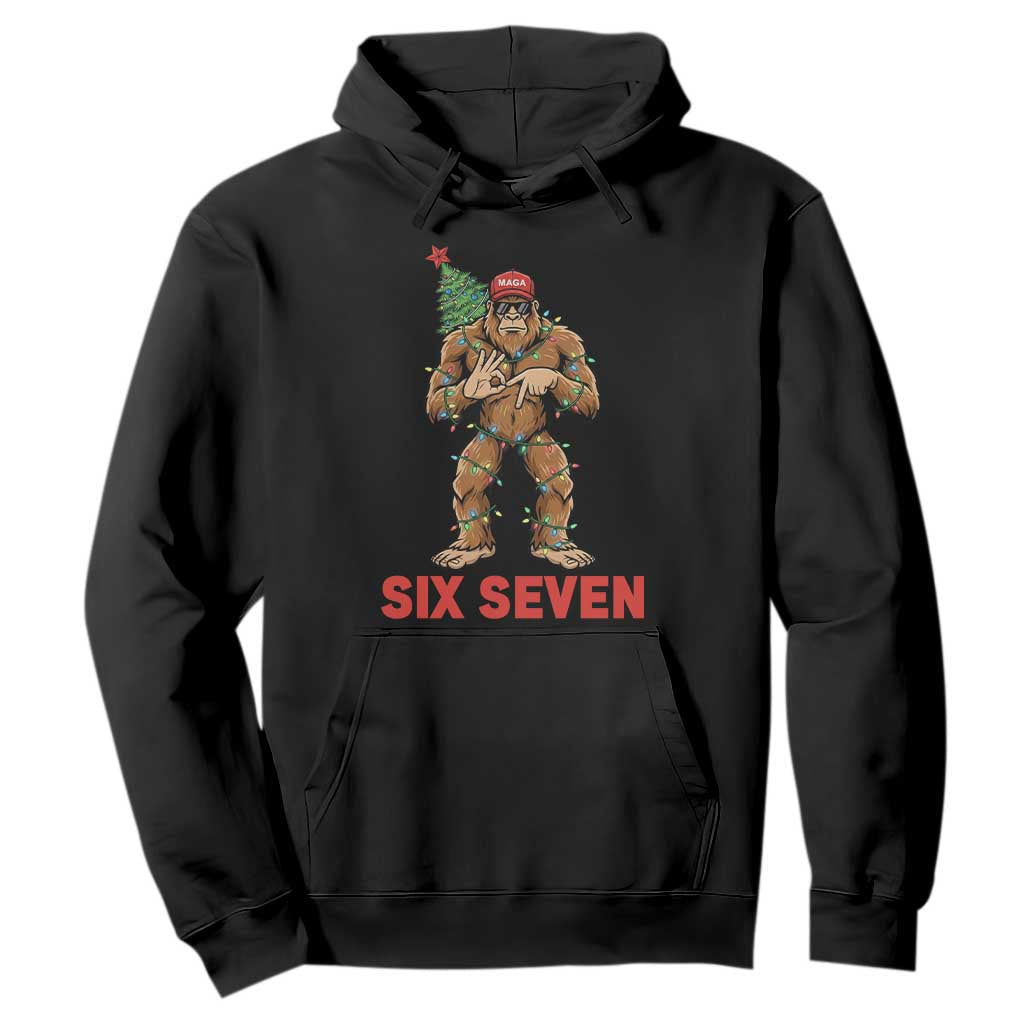 67 Six Seven Hoodie Funny Bigfoot Trump Support Christmas TS14 Black Print Your Wear