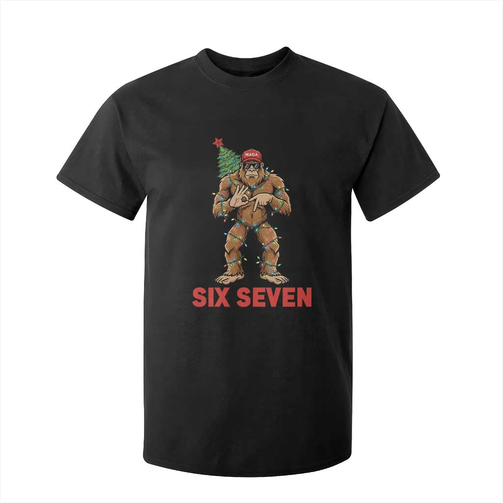 67 Six Seven T Shirt For Kid Funny Bigfoot Trump Support Christmas TS14 Black Print Your Wear