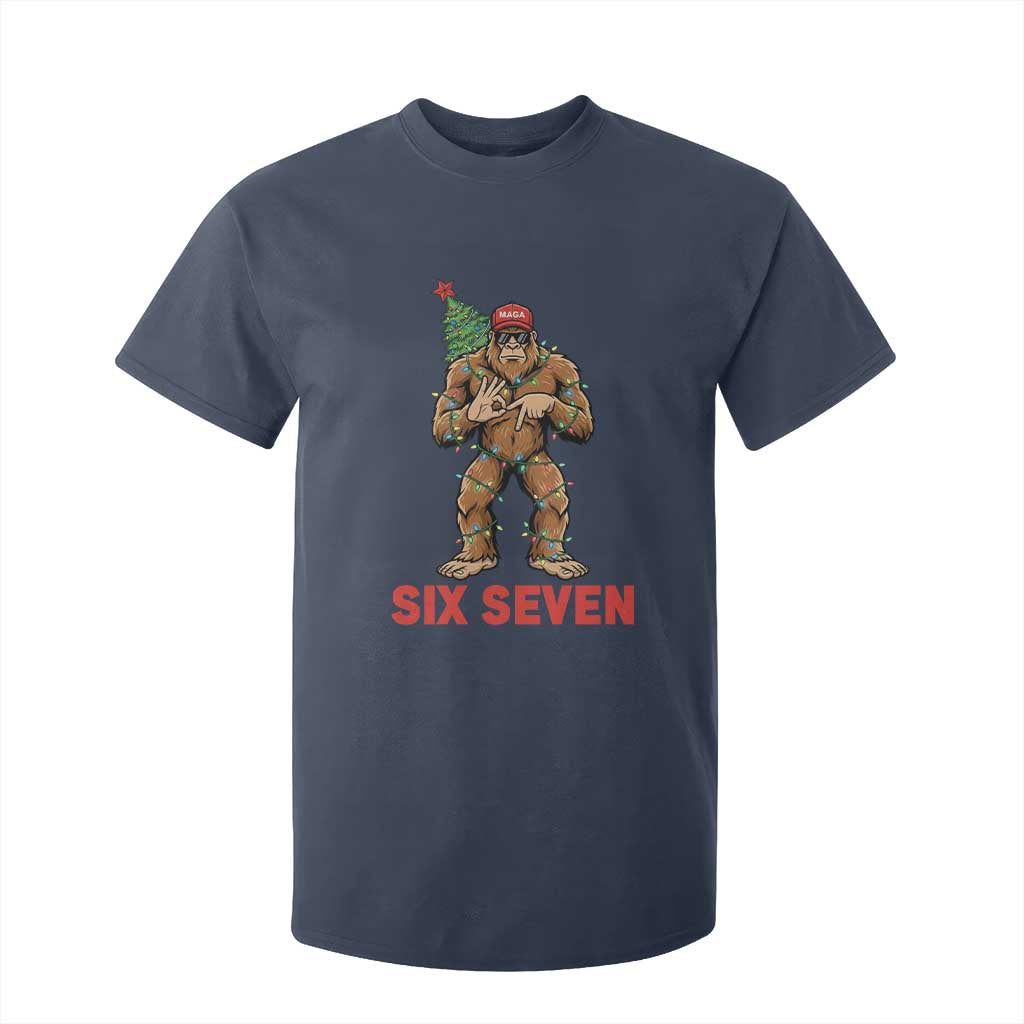 67 Six Seven T Shirt For Kid Funny Bigfoot Trump Support Christmas TS14 Navy Print Your Wear