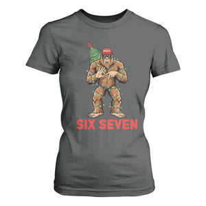 67 Six Seven T Shirt For Women Funny Bigfoot Trump Support Christmas TS14 Dark Heather Print Your Wear