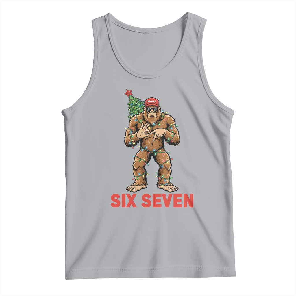 67 Six Seven Tank Top Funny Bigfoot Trump Support Christmas TS14 Athletic Heather Print Your Wear