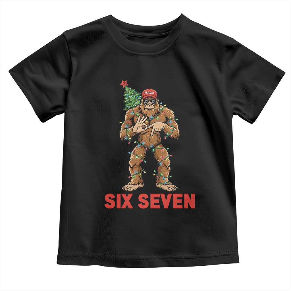 67 Six Seven Toddler T Shirt Funny Bigfoot Trump Support Christmas TS14 Black Print Your Wear