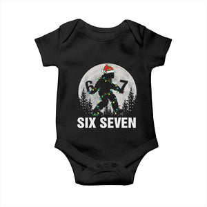 67 Six Seven Baby Onesie Funny Bigfoot Christmas Sasquatch Moon TS14 Black Print Your Wear