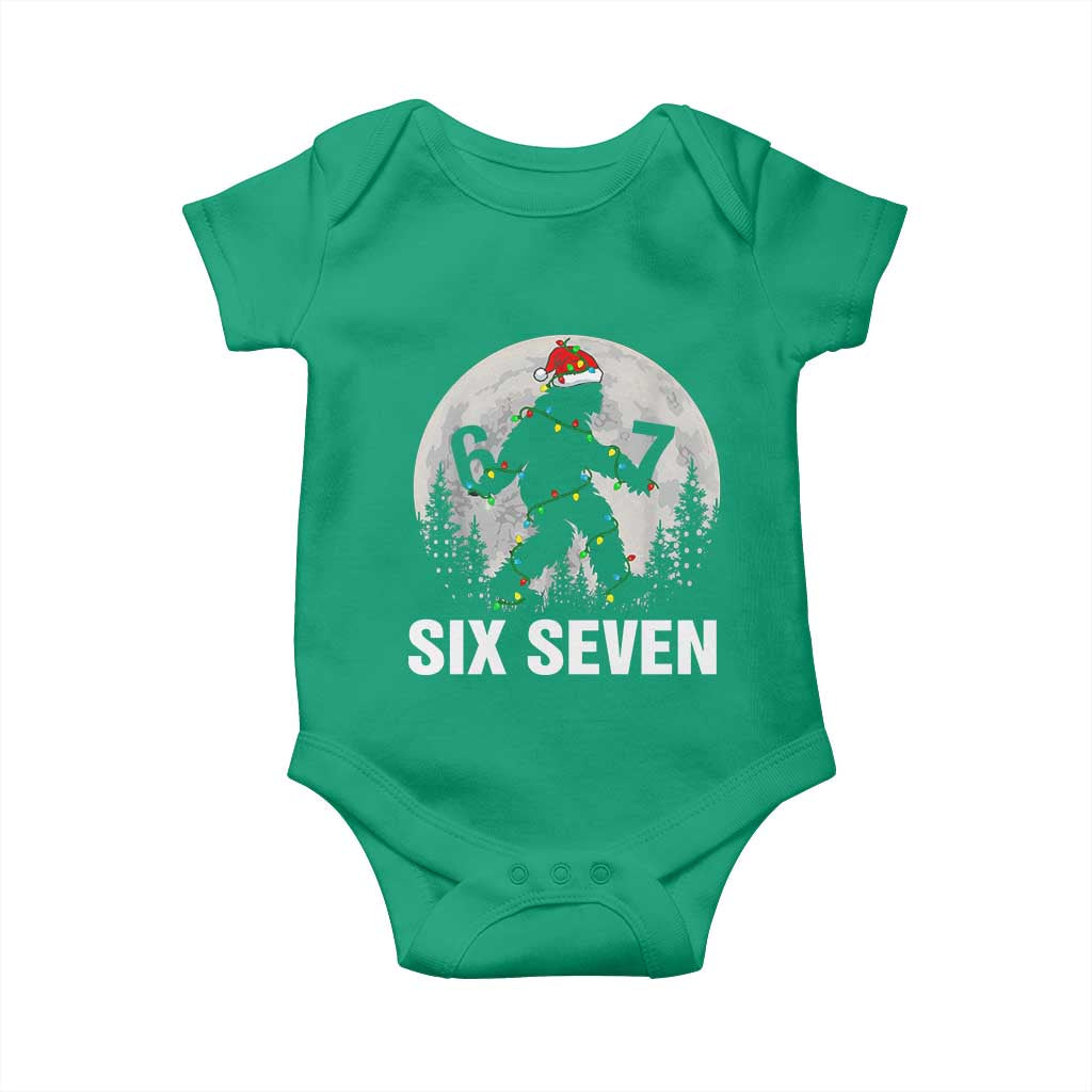67 Six Seven Baby Onesie Funny Bigfoot Christmas Sasquatch Moon TS14 Irish Green Print Your Wear