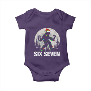 67 Six Seven Baby Onesie Funny Bigfoot Christmas Sasquatch Moon TS14 Purple Print Your Wear