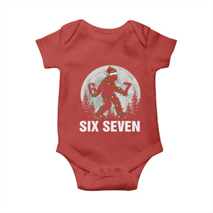 67 Six Seven Baby Onesie Funny Bigfoot Christmas Sasquatch Moon TS14 Red Print Your Wear