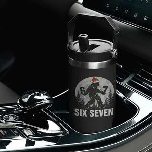 67 Six Seven Flip Straw Tumbler Funny Bigfoot Christmas Sasquatch Moon TS14 Print Your Wear