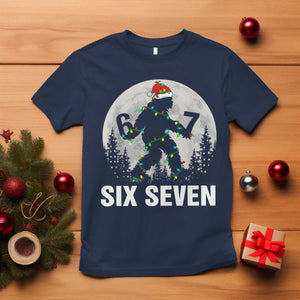 67 Six Seven T Shirt Funny Bigfoot Christmas Sasquatch Moon TS14 Navy Print Your Wear