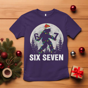 67 Six Seven T Shirt Funny Bigfoot Christmas Sasquatch Moon TS14 Purple Print Your Wear
