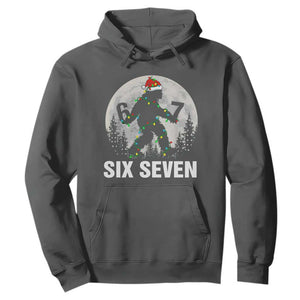 67 Six Seven Hoodie Funny Bigfoot Christmas Sasquatch Moon TS14 Dark Heather Print Your Wear