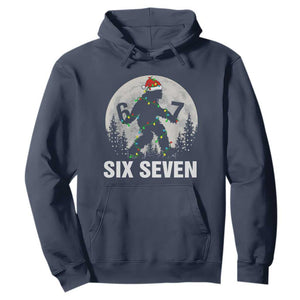 67 Six Seven Hoodie Funny Bigfoot Christmas Sasquatch Moon TS14 Navy Print Your Wear