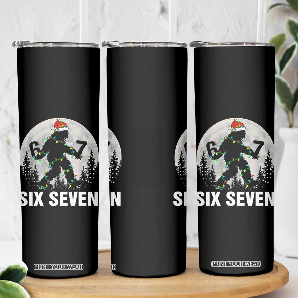 67 Six Seven Skinny Tumbler Funny Bigfoot Christmas Sasquatch Moon TS14 Print Your Wear