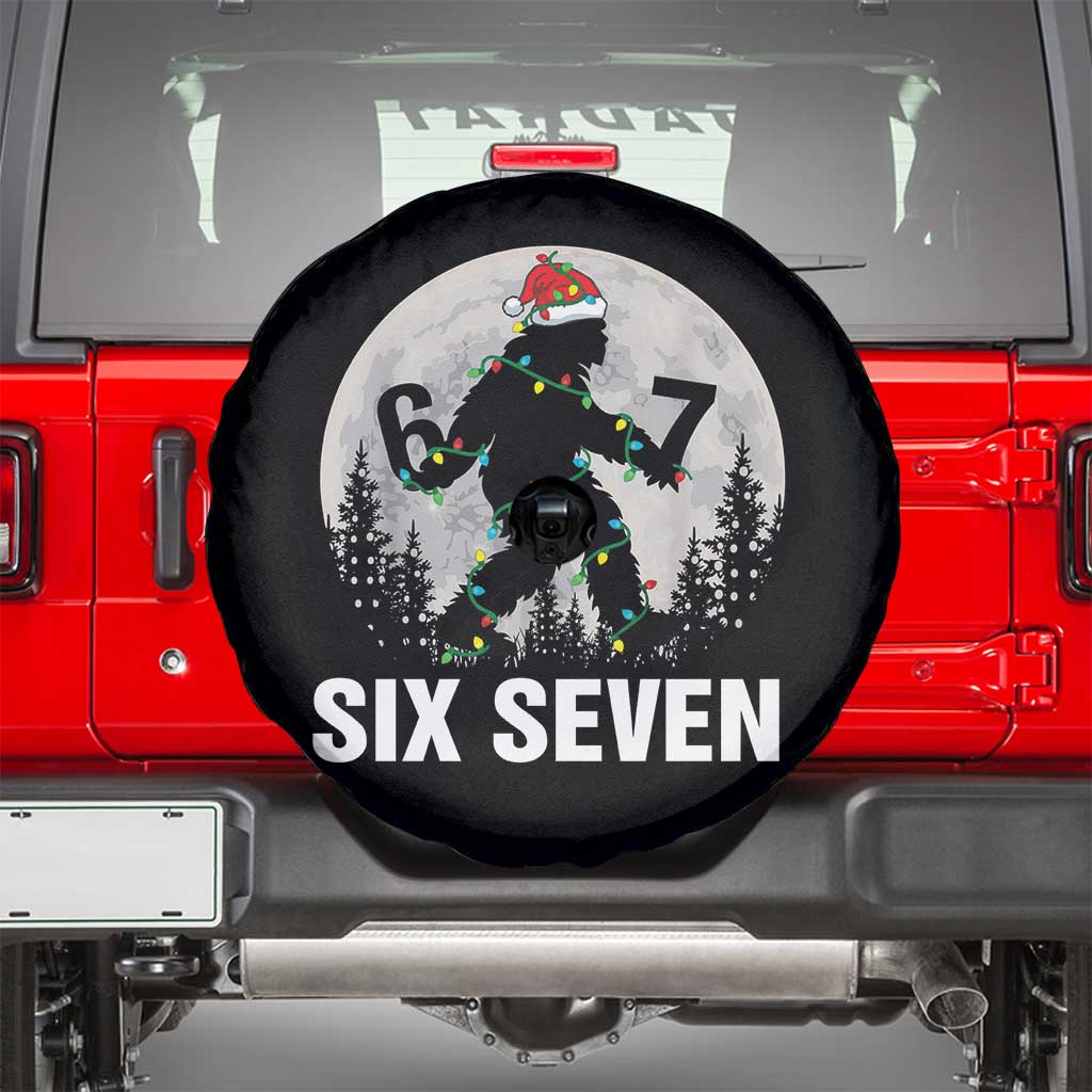 67 Six Seven Spare Tire Cover Funny Bigfoot Christmas Sasquatch Moon TS14 Black Print Your Wear