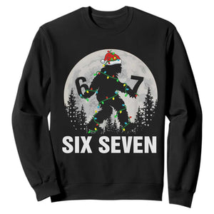 67 Six Seven Sweatshirt Funny Bigfoot Christmas Sasquatch Moon TS14 Black Print Your Wear