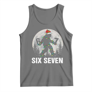 67 Six Seven Tank Top Funny Bigfoot Christmas Sasquatch Moon TS14 Black Heather Print Your Wear