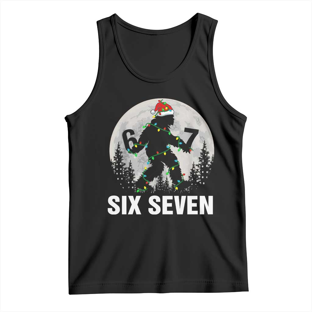 67 Six Seven Tank Top Funny Bigfoot Christmas Sasquatch Moon TS14 Black Print Your Wear
