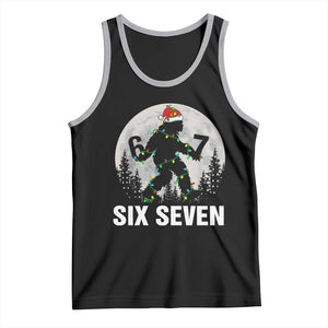 67 Six Seven Tank Top Funny Bigfoot Christmas Sasquatch Moon TS14 Black Athletic Heather Print Your Wear
