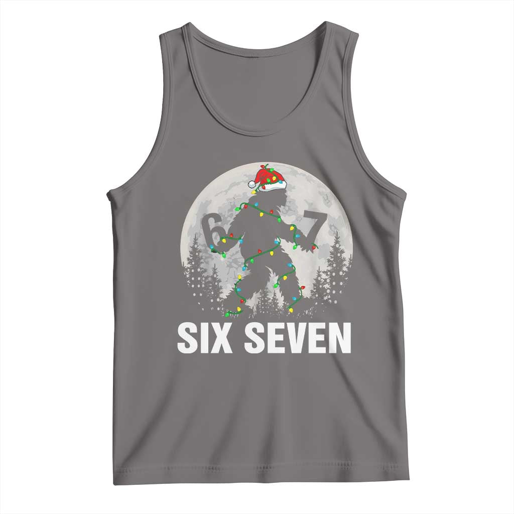 67 Six Seven Tank Top Funny Bigfoot Christmas Sasquatch Moon TS14 Deep Heather Print Your Wear