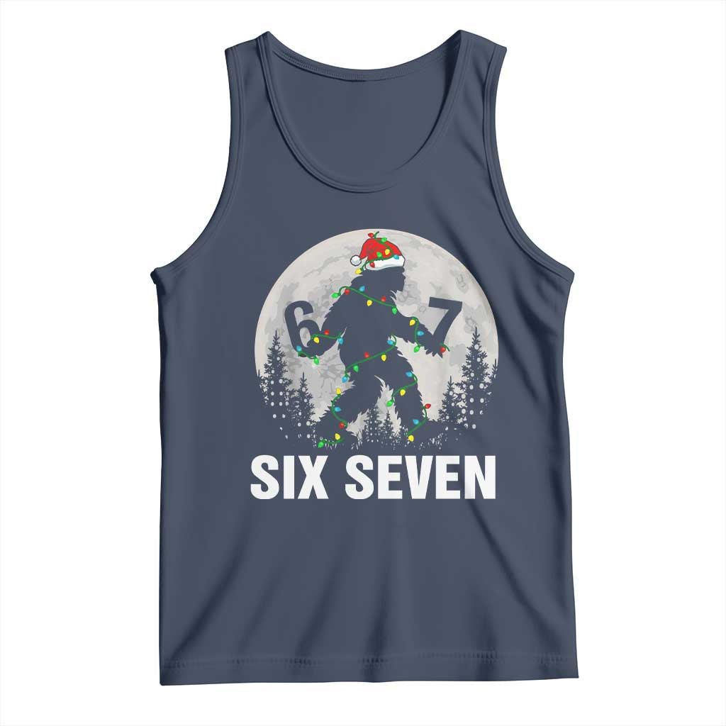 67 Six Seven Tank Top Funny Bigfoot Christmas Sasquatch Moon TS14 Navy Print Your Wear