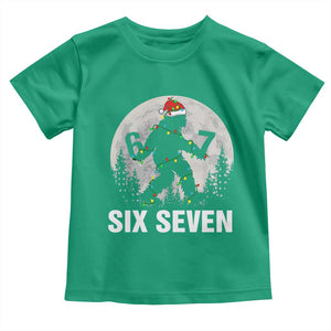 67 Six Seven Toddler T Shirt Funny Bigfoot Christmas Sasquatch Moon TS14 Irish Green Print Your Wear