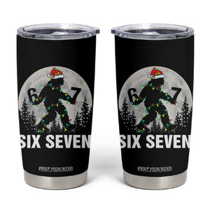 67 Six Seven Tumbler Cup Funny Bigfoot Christmas Sasquatch Moon TS14 Black Print Your Wear