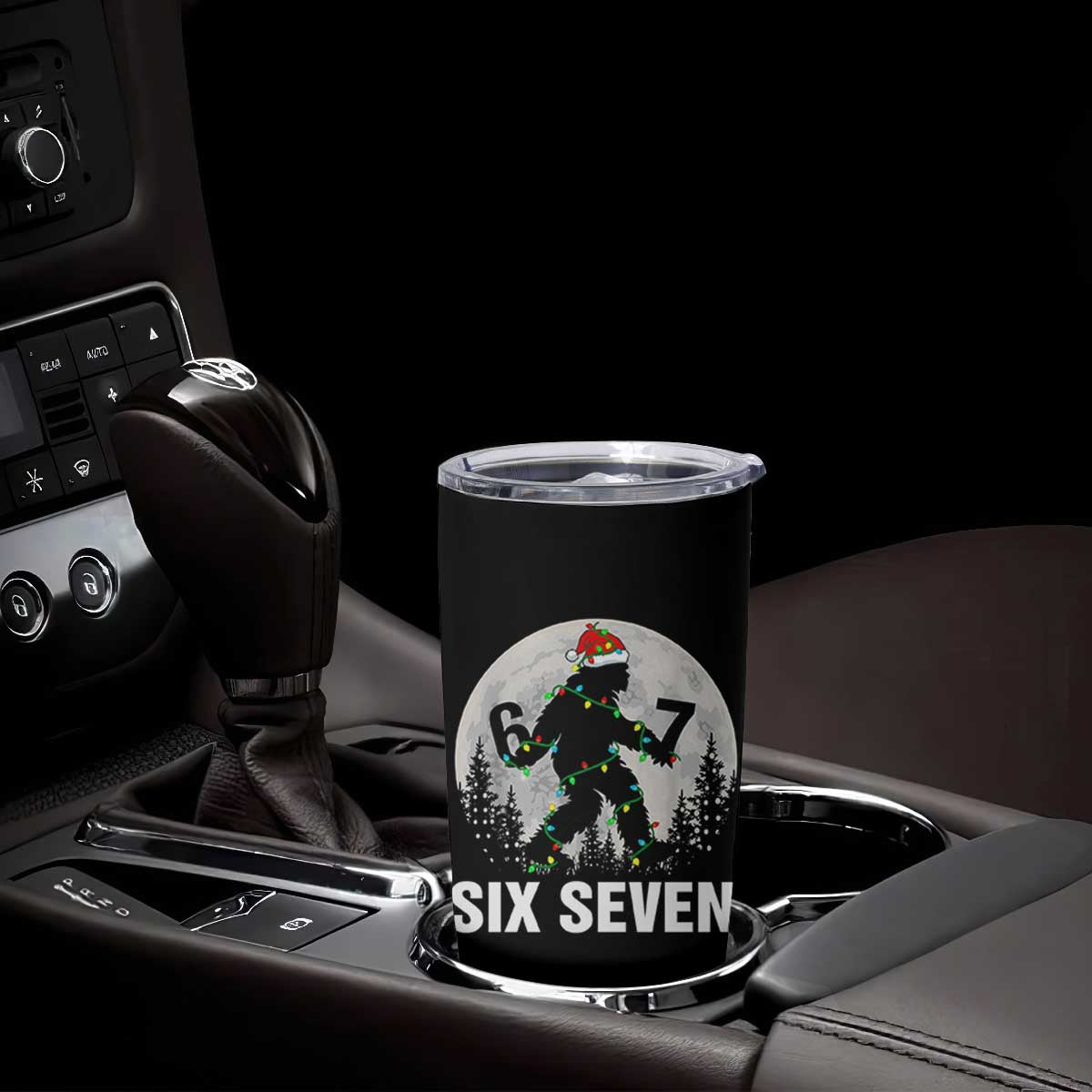 67 Six Seven Tumbler Cup Funny Bigfoot Christmas Sasquatch Moon TS14 Print Your Wear
