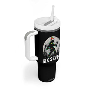 67 Six Seven Tumbler With Handle Funny Bigfoot Christmas Sasquatch Moon TS14 Print Your Wear