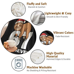 67 Six Seven Throw Blanket Funny Sloth Christmas TS14 Print Your Wear