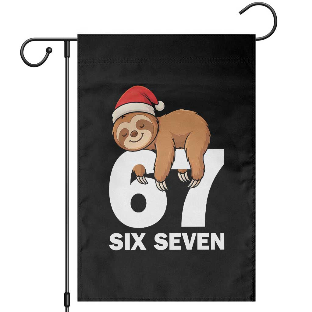 67 Six Seven Garden Flag Funny Sloth Christmas TS14 Black Print Your Wear