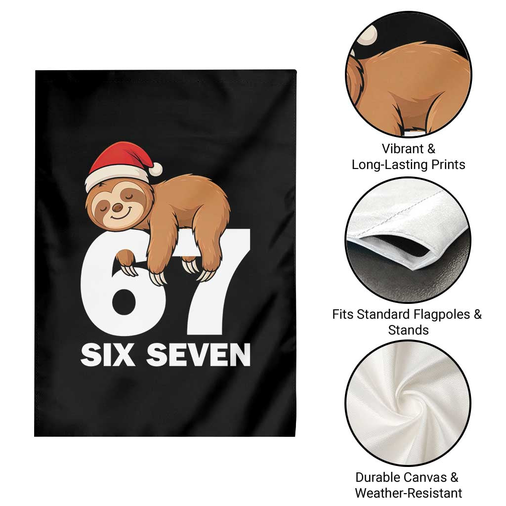 67 Six Seven Garden Flag Funny Sloth Christmas TS14 Print Your Wear