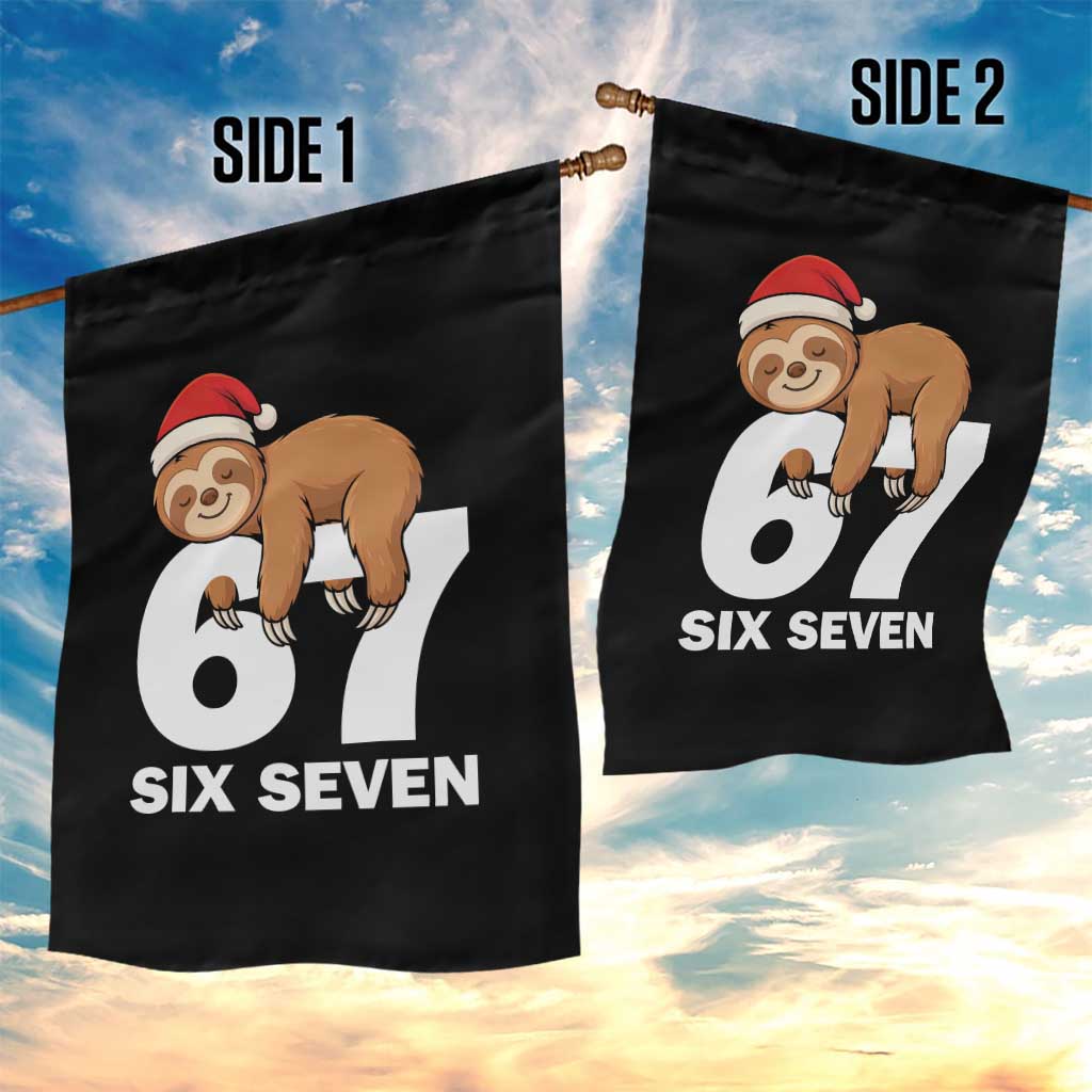 67 Six Seven Garden Flag Funny Sloth Christmas TS14 Print Your Wear