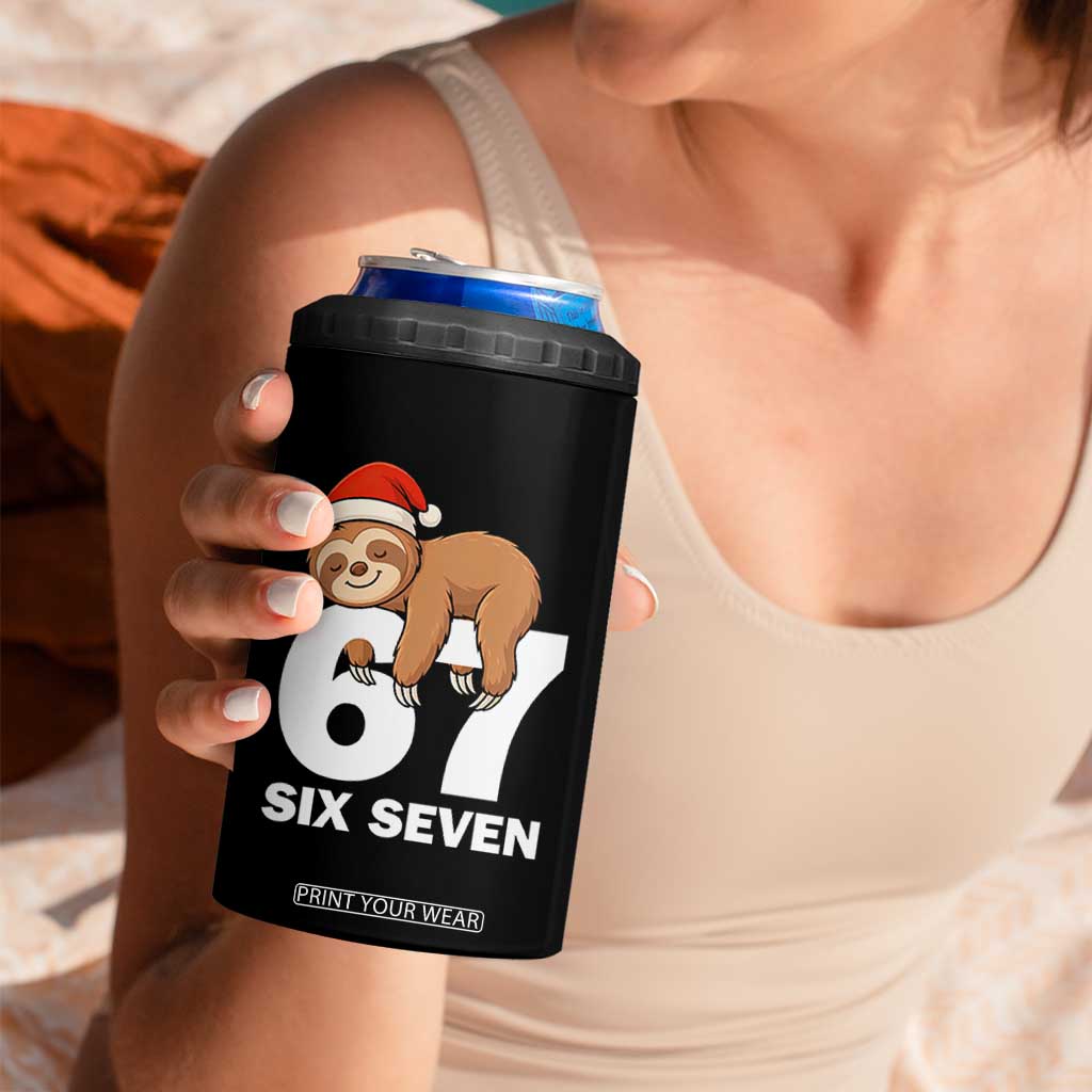 67 Six Seven 4 in 1 Can Cooler Tumbler Funny Sloth Christmas TS14 Print Your Wear
