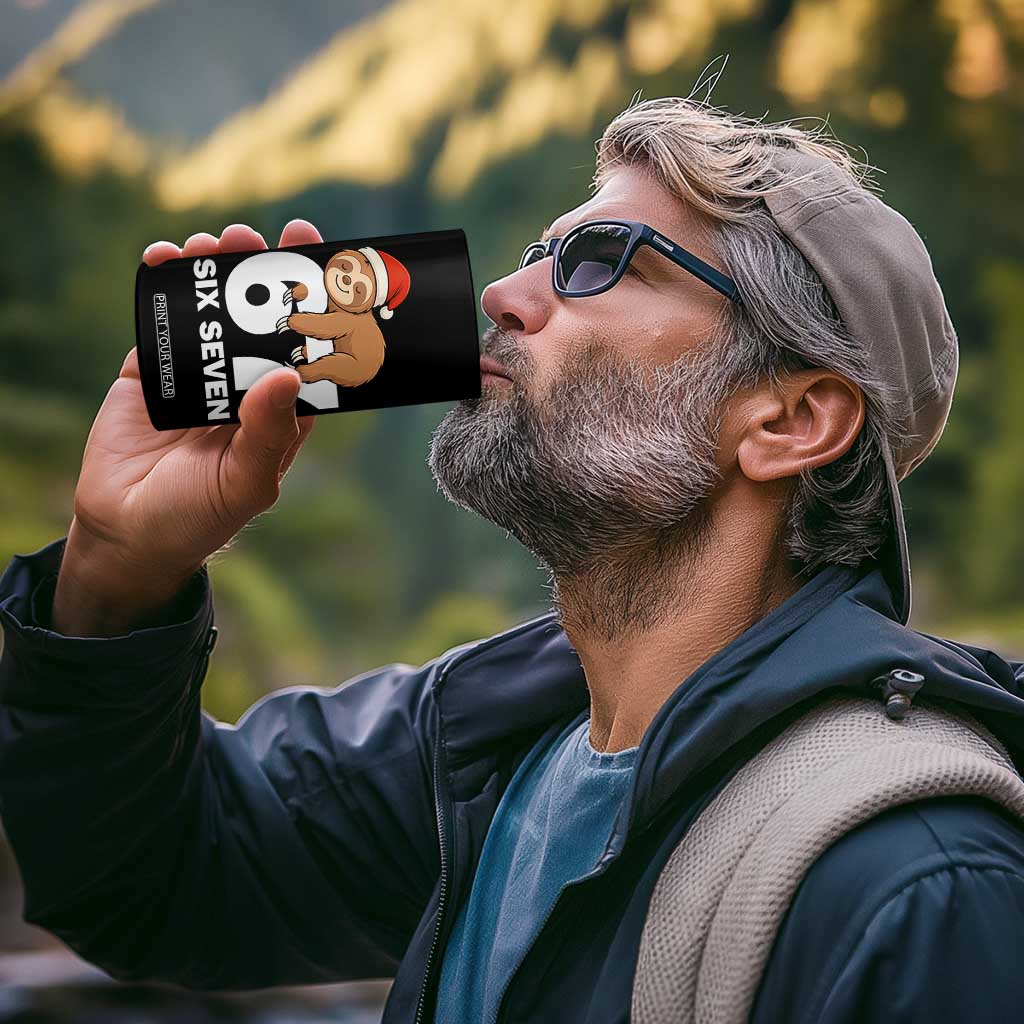 67 Six Seven 4 in 1 Can Cooler Tumbler Funny Sloth Christmas TS14 Print Your Wear