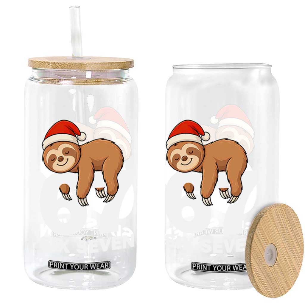 67 Six Seven Glass Can Funny Sloth Christmas TS14 Print Your Wear